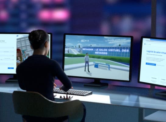Aperçu d'un salon virtuel 3D créé avec Ultiplace