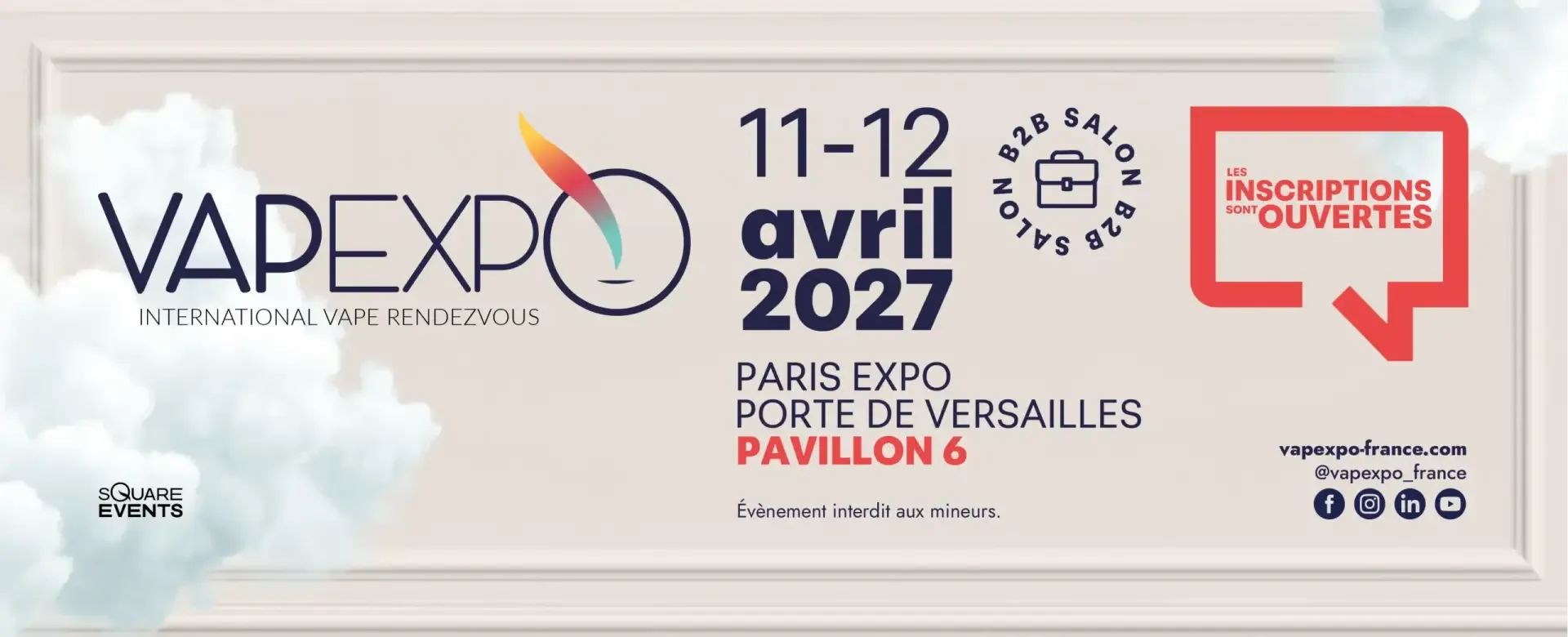 Bannière Vapexpo France - Paris