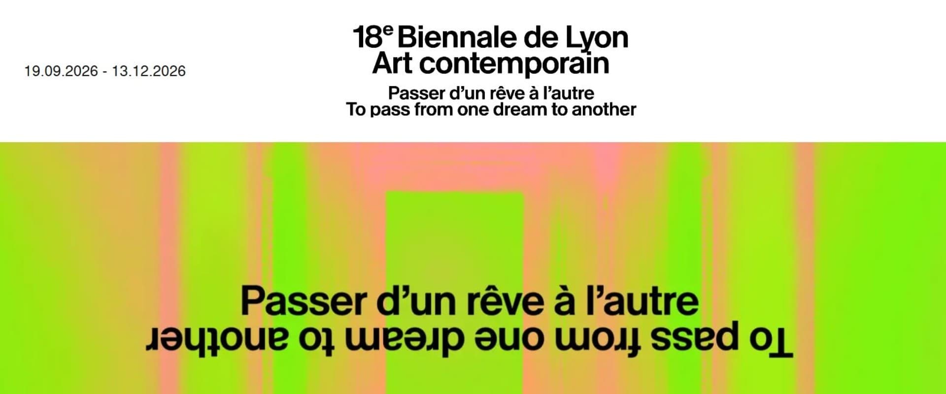 Bannière Biennale d'art contemporain de Lyon